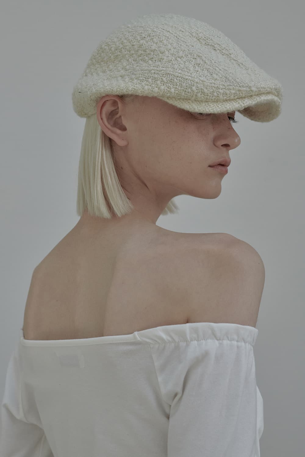 Tweed Hunting Cap - Navy,Ivory