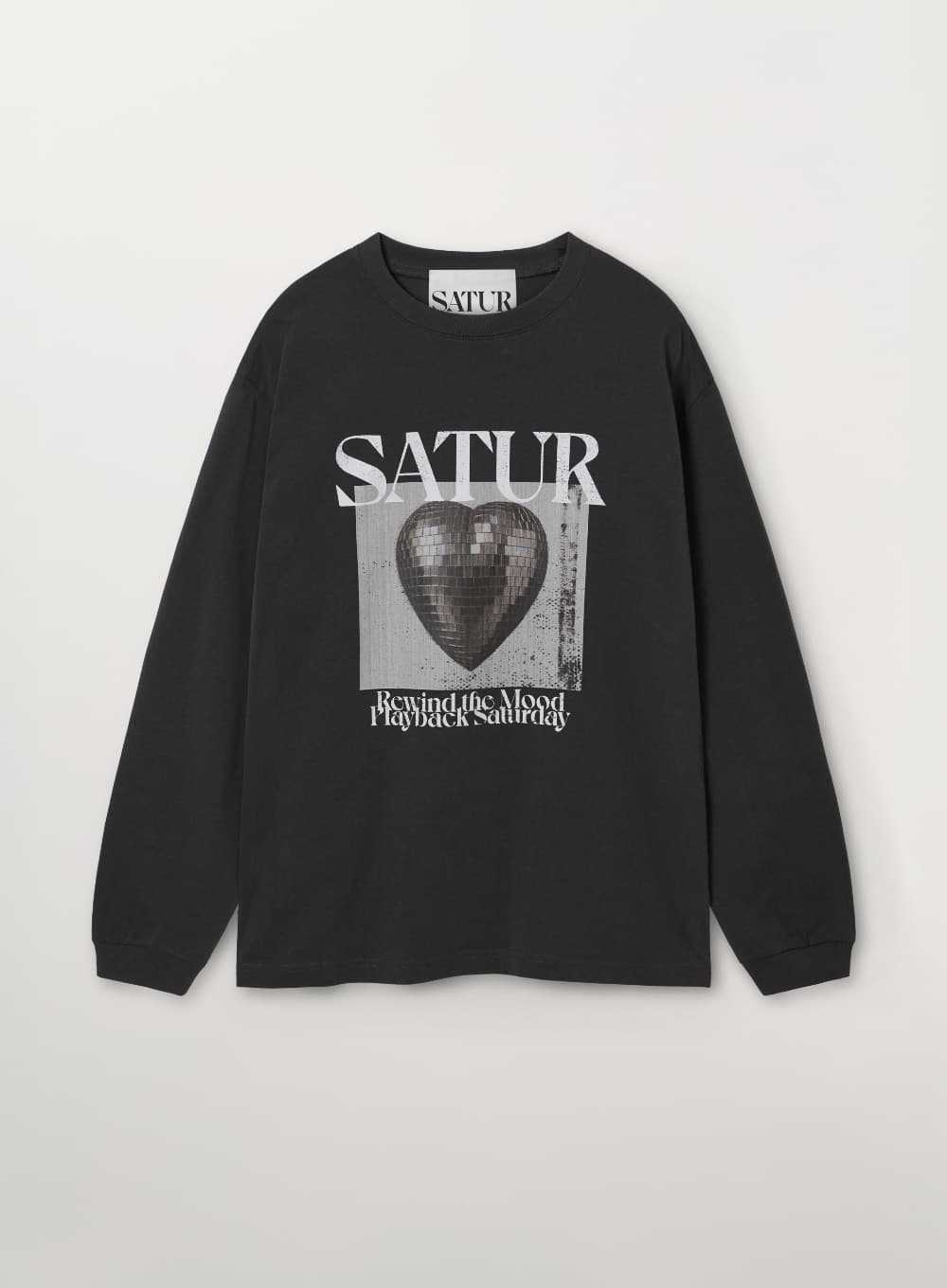 Mirrorball Graphic Long Sleeve - Charcoal