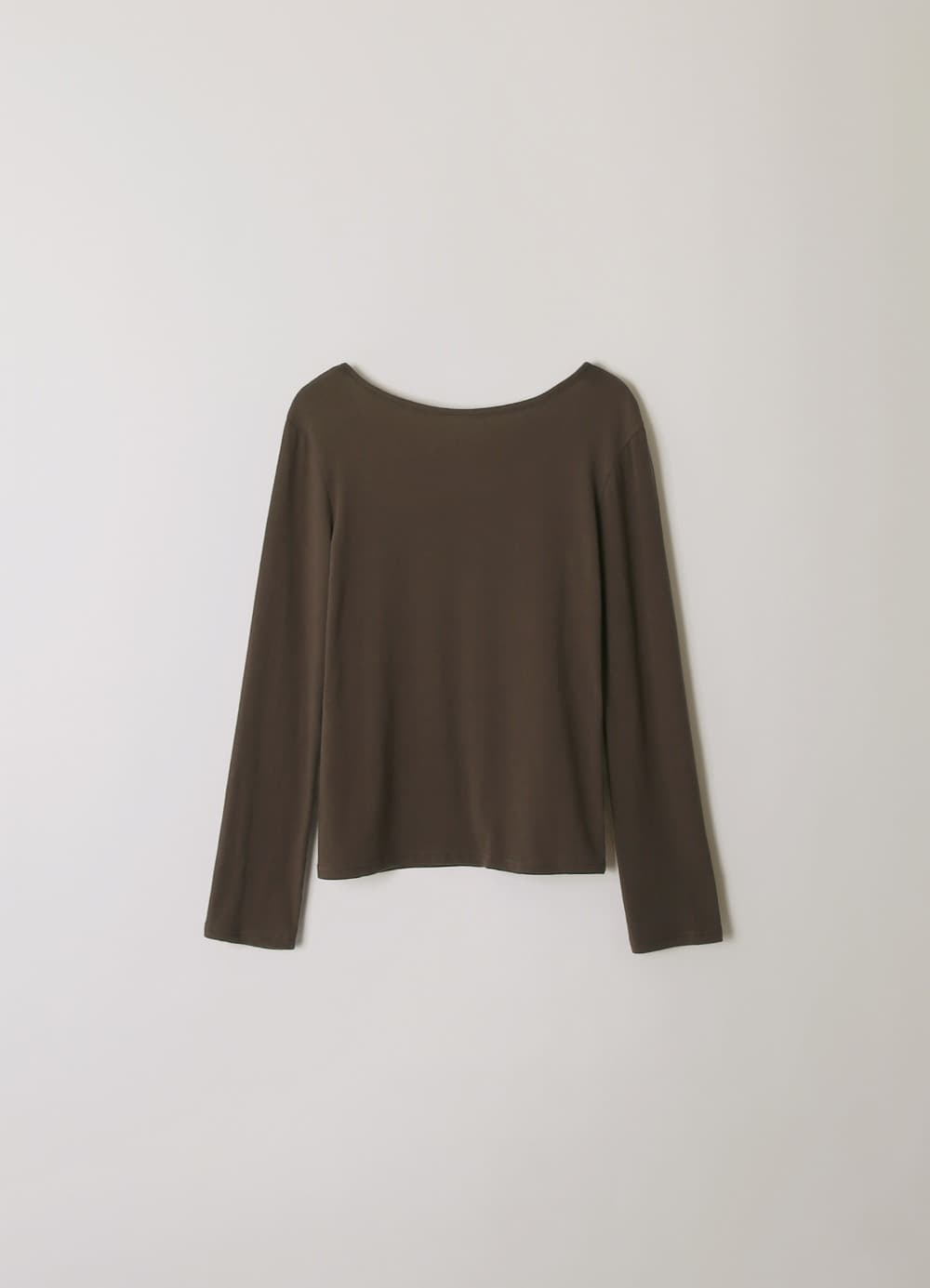 Soft Open-back T-shirt - Choco Brown