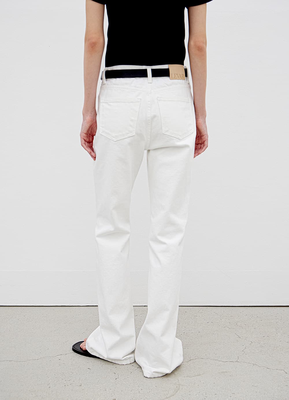 Relaxed Boots Cut Denim - Off White