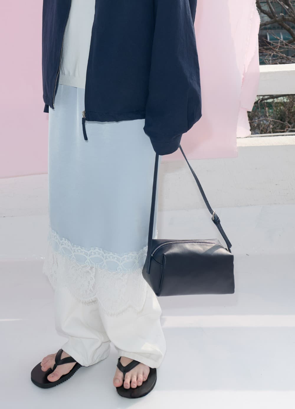 Classic Box Shoulder Bag - Blueberry Navy