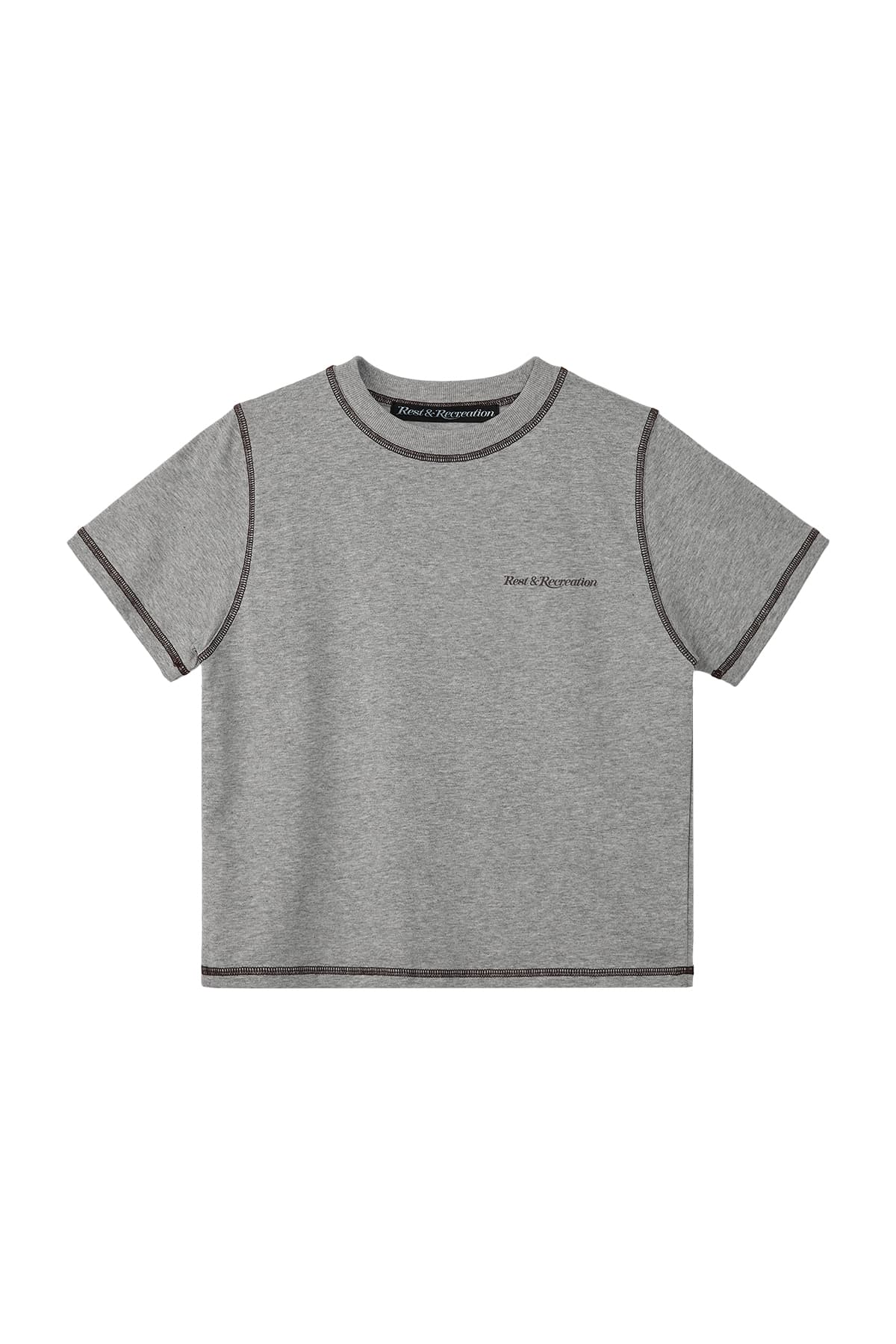 COLOR STITCH T-SHIRT - GREY