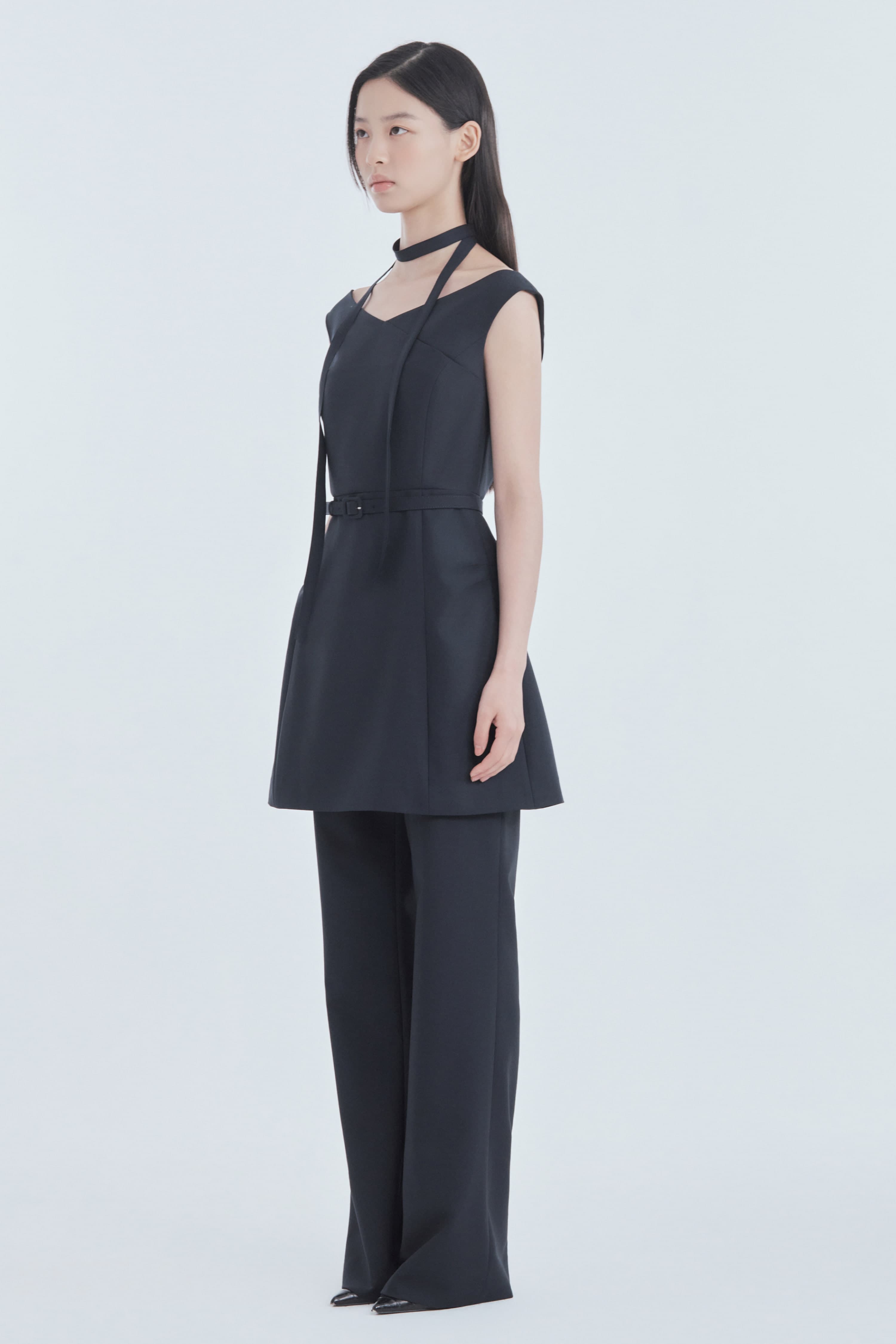 Sienna Semi Off-Shoulder Mini Dress - Navy