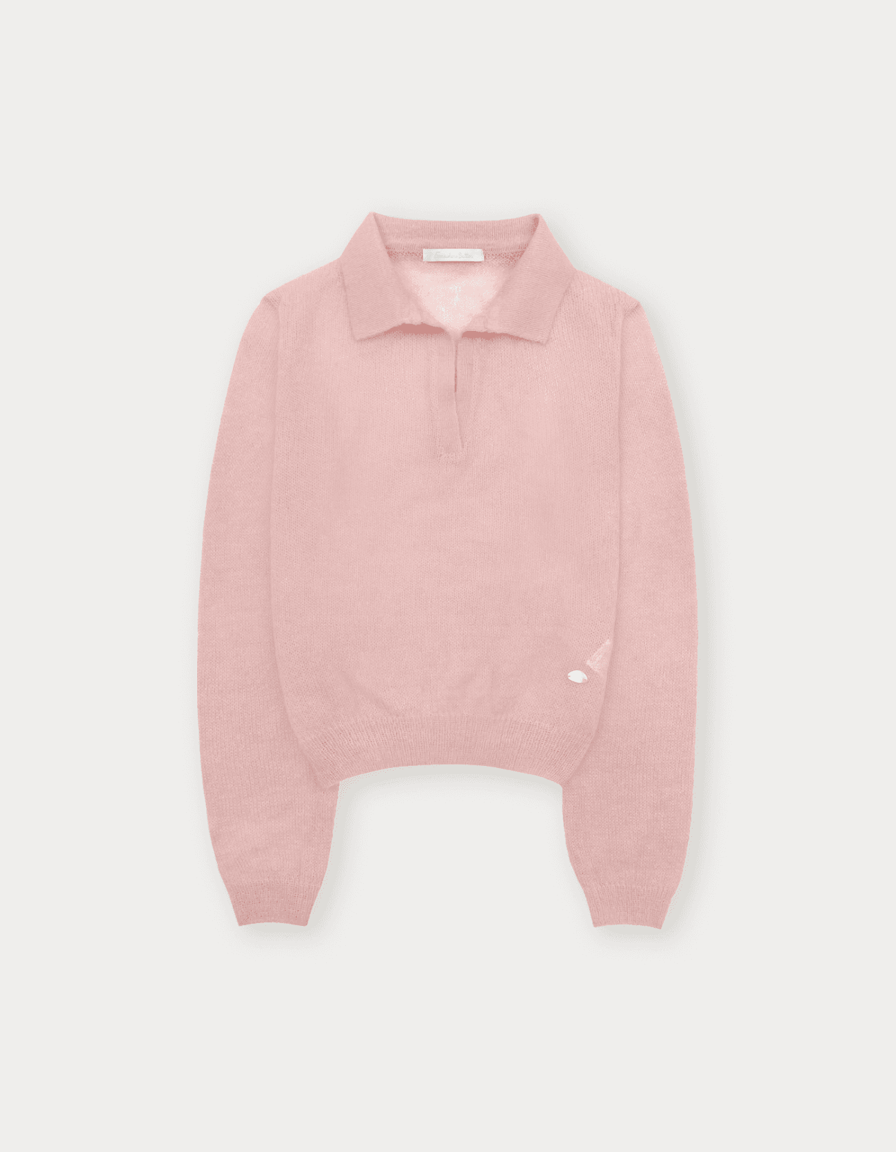 See-Through Collar Knit - Pink