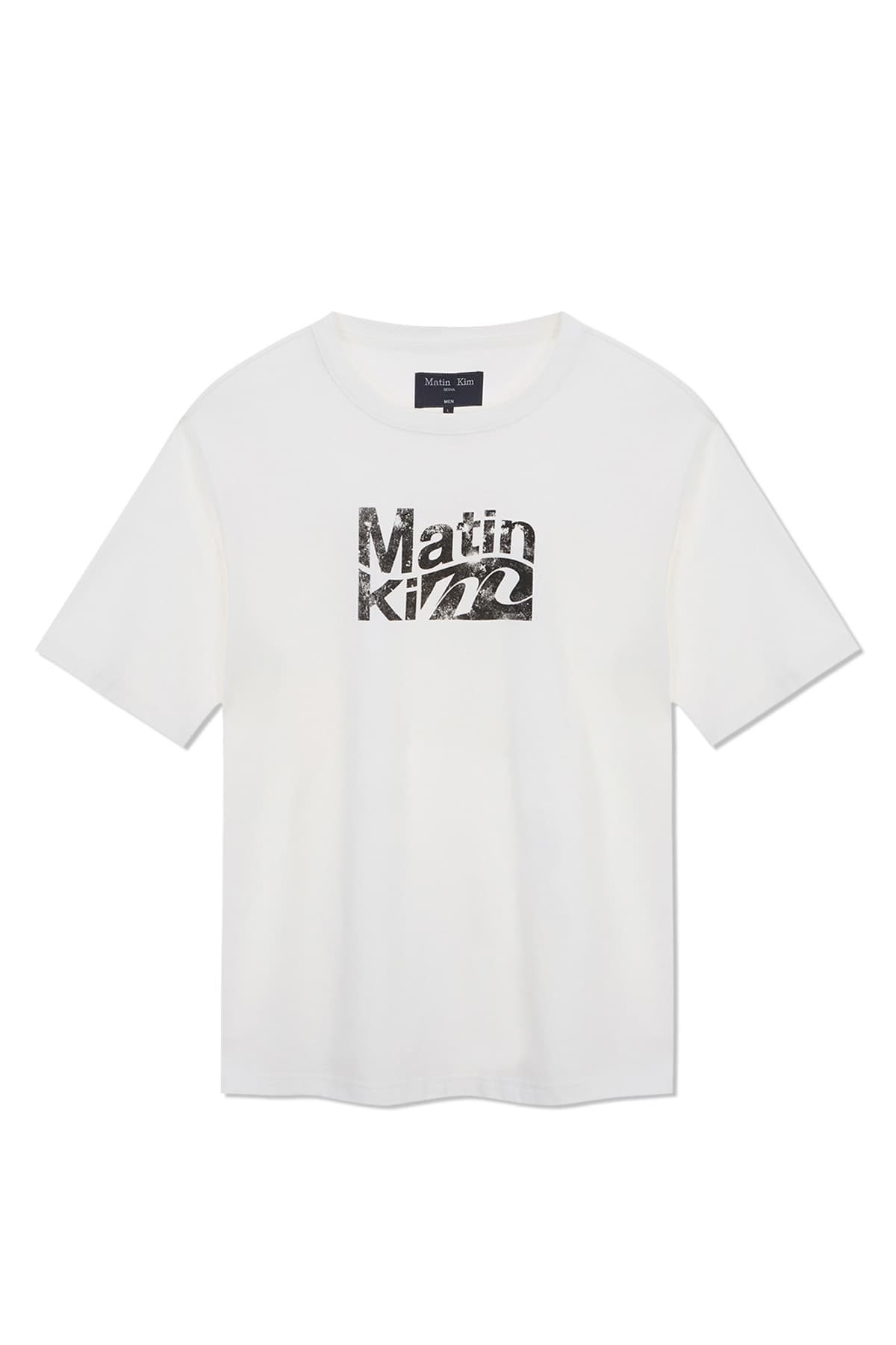 WAVY LOGO GRAPHIC TOP FOR MEN IN WHITE