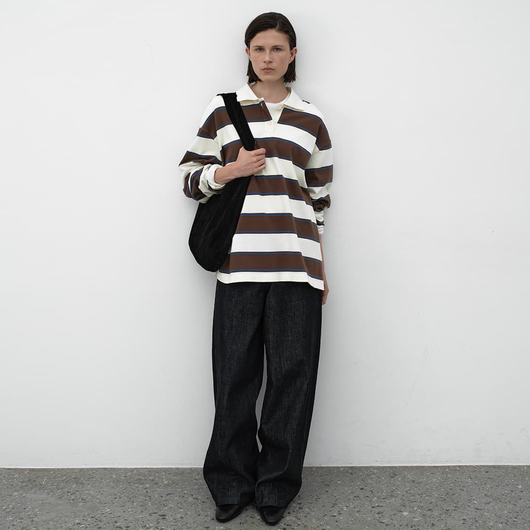 (T-7086)STRIPE CALLA TEE