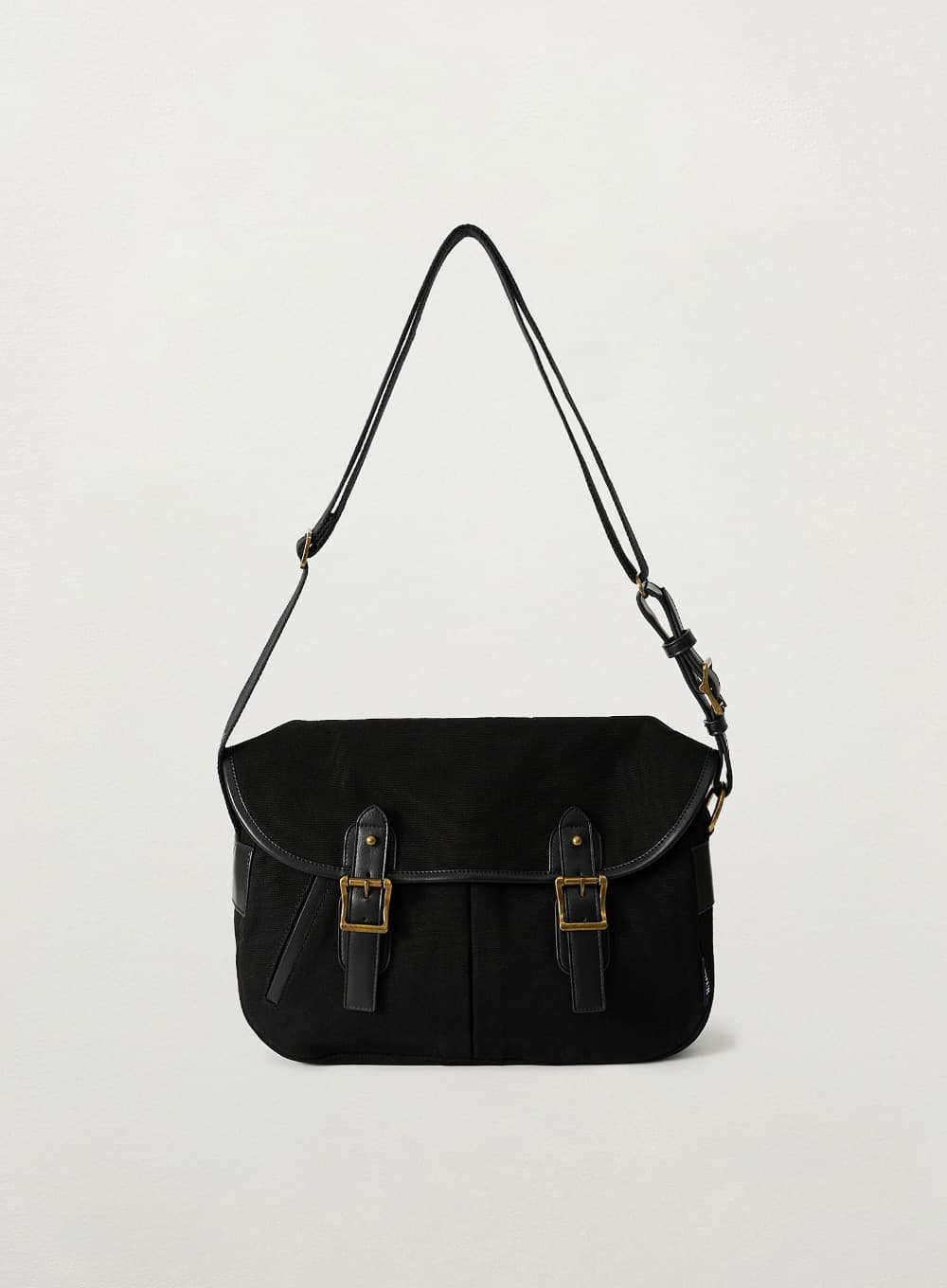 Classic Canvas Shoulder Bag - Black