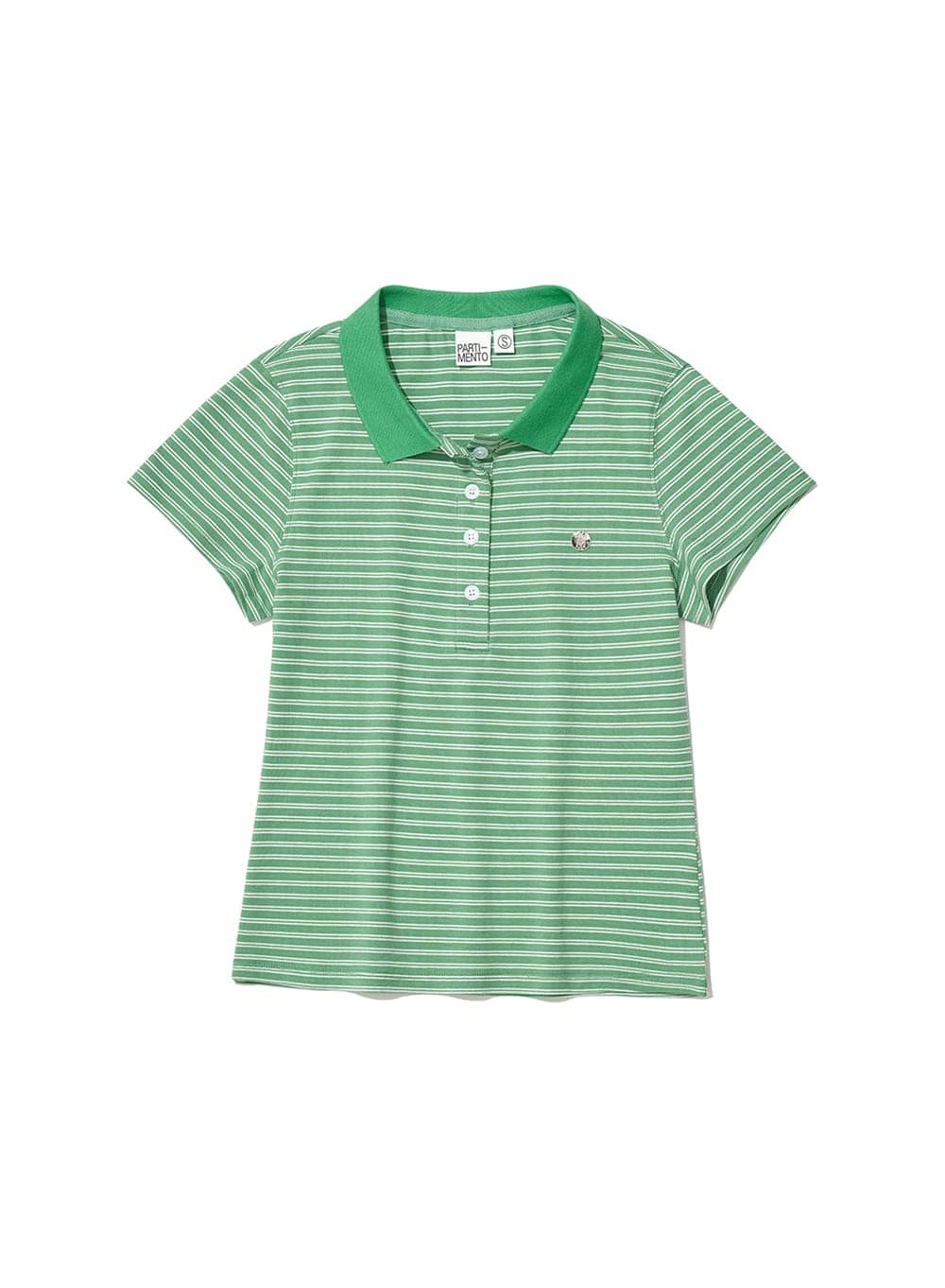 FITTED STRIPE PIQUE TEE_GREEN
