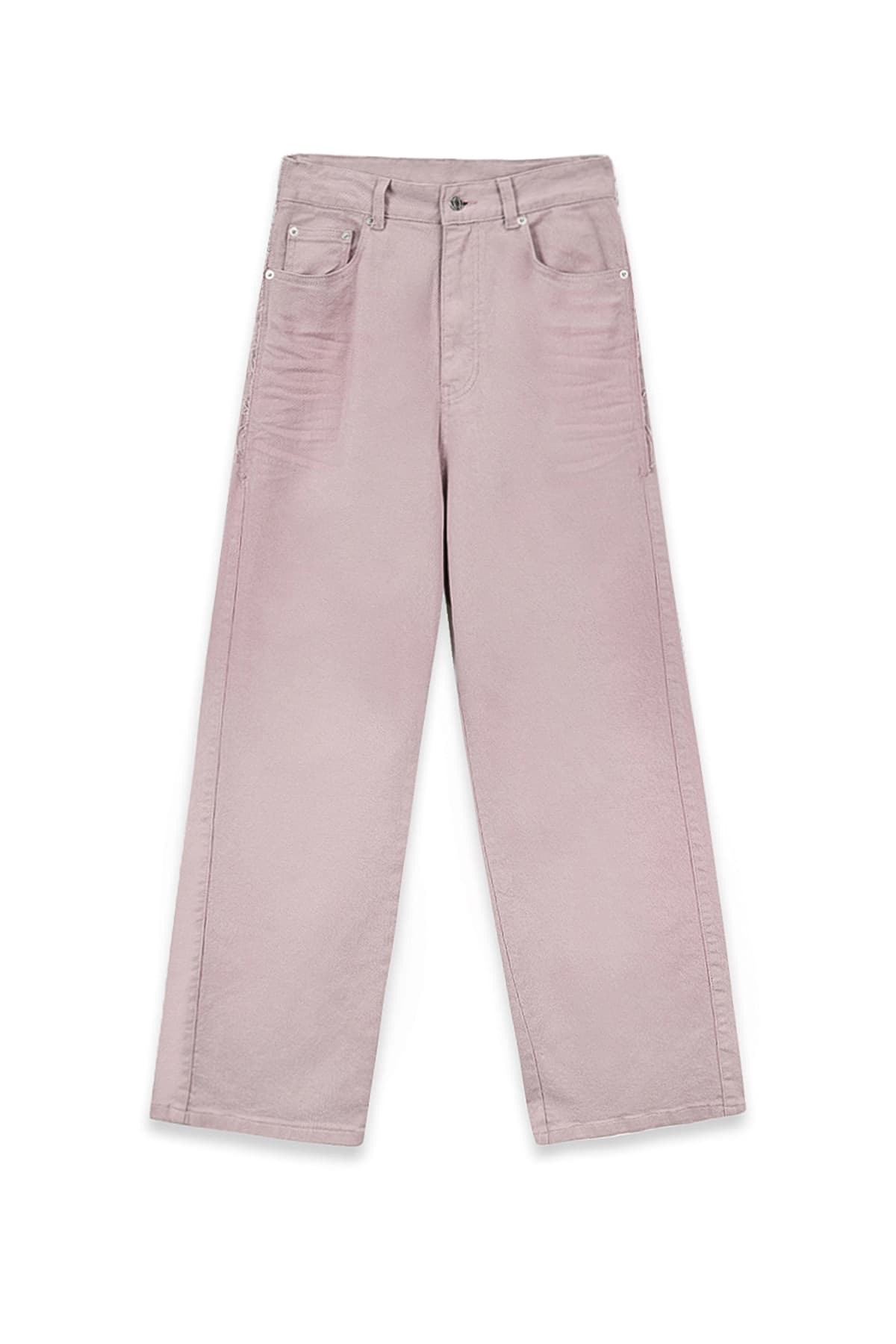 COLOR POINT WASHED DENIM PANTS IN PINK