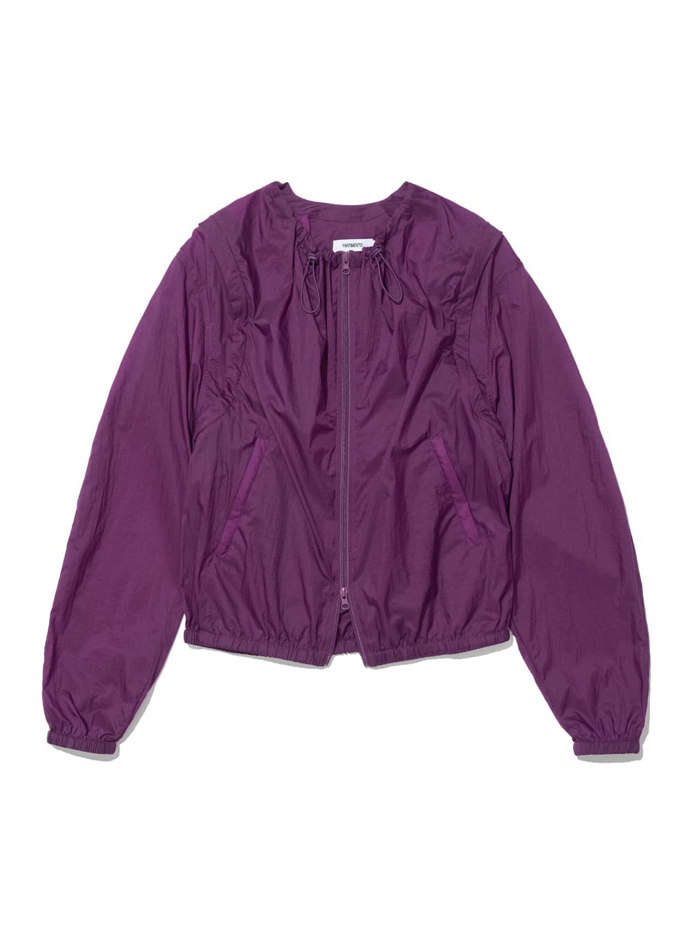 2WAY LIGHTWEIGHT SHIRRING JACKET_PLUM