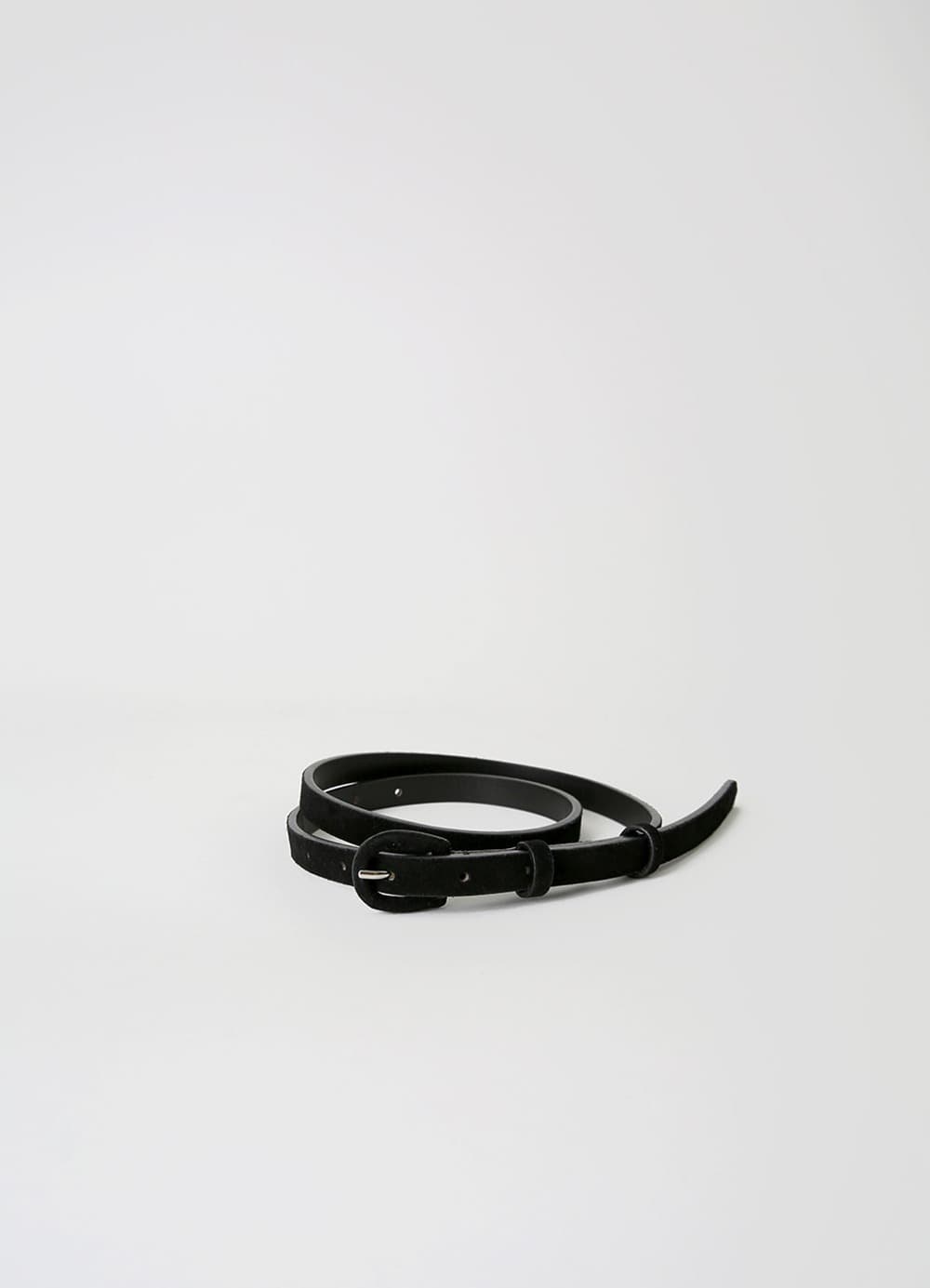Classic Suede Belt - Black