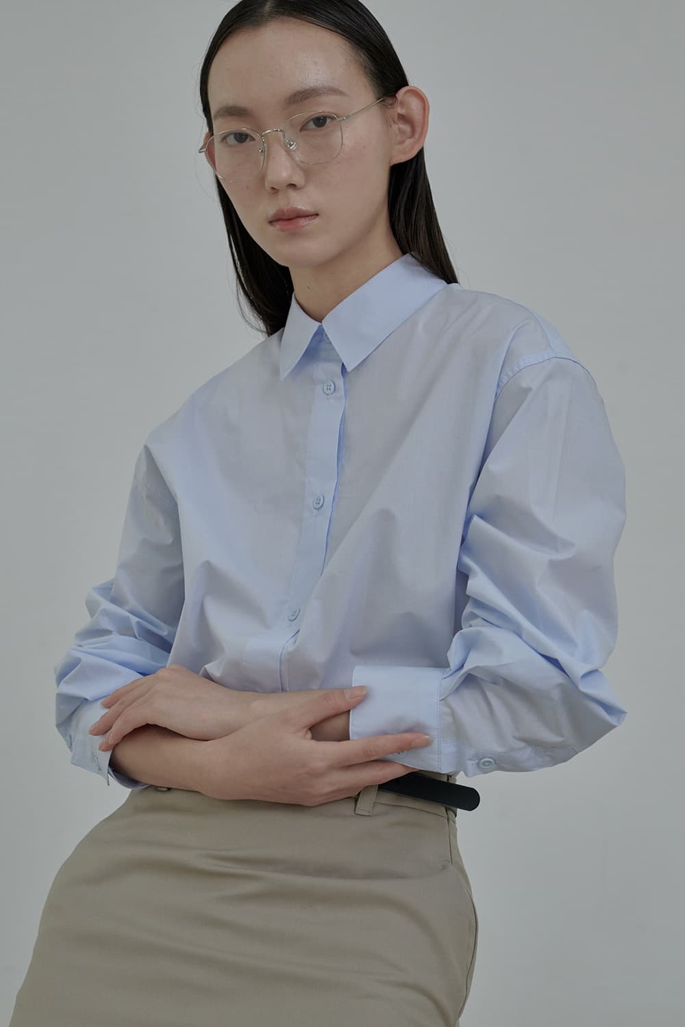 Ray Wide Shirt - Sky Blue
