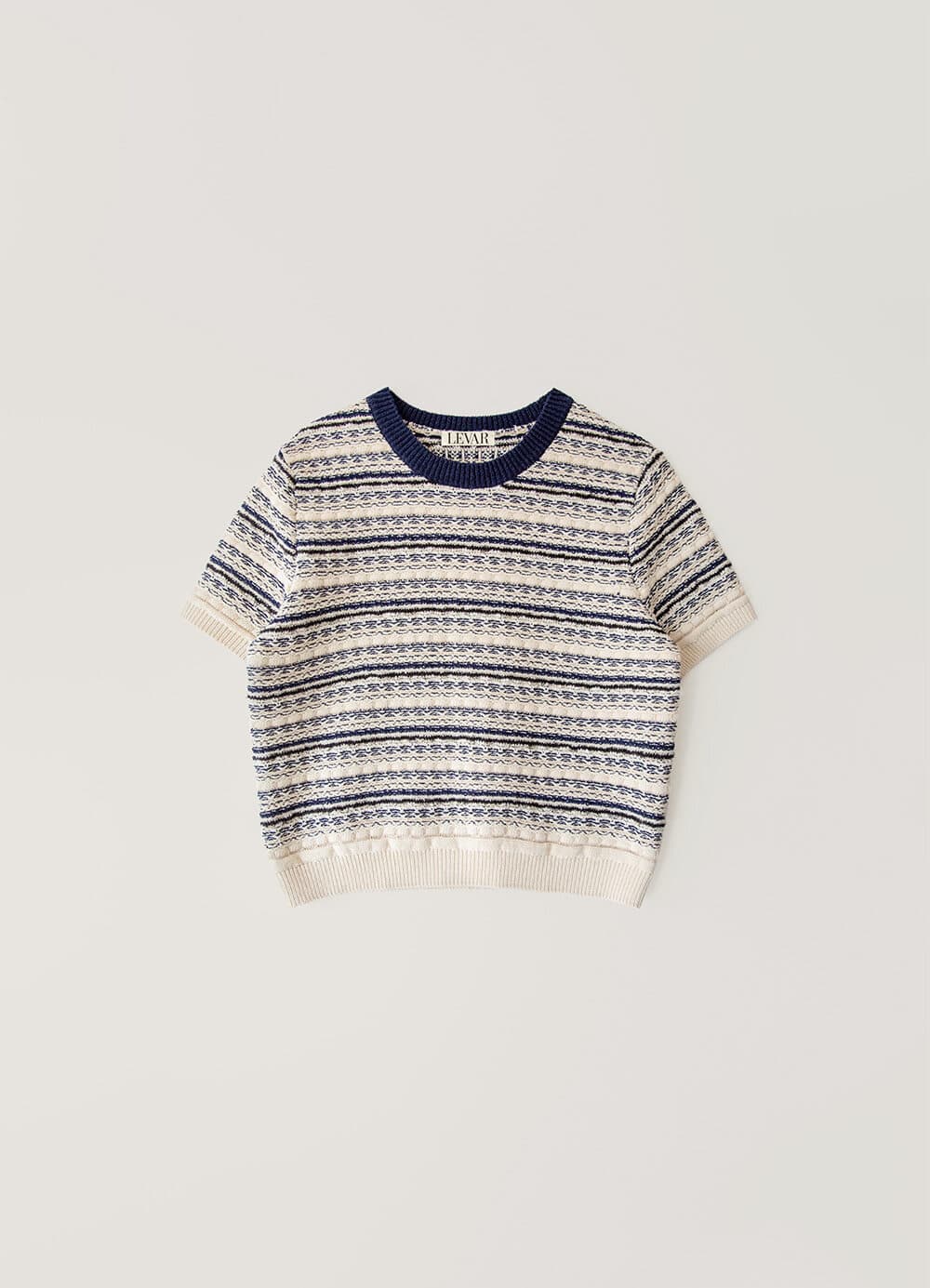 Tweed Jacquard Round Knit - Natural