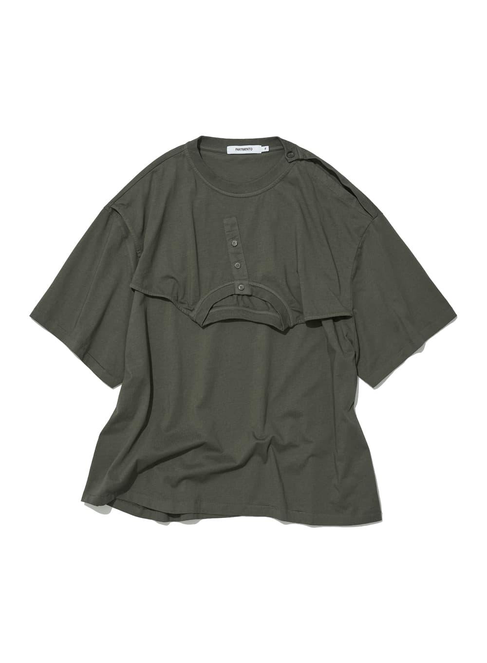 DECONSTRUCTED SHORT SLEEVE TEE_KHAKI GREY