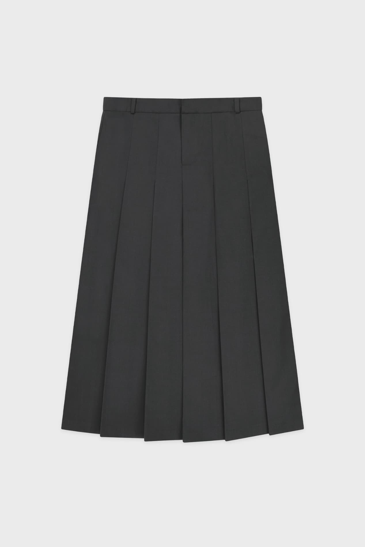 Sinoon Pleated Maxi Skirt (Grey)