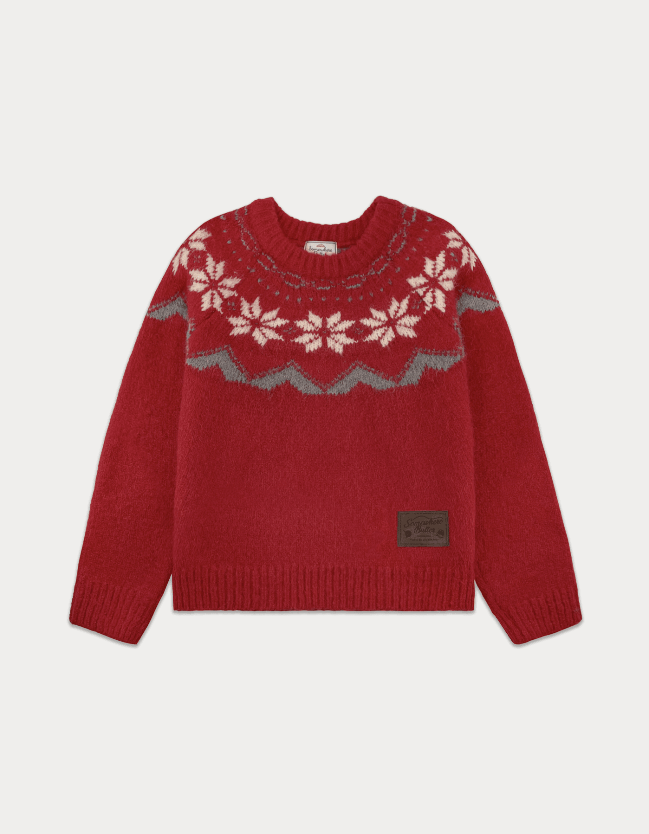 Snow Alpaca Nordic Knit - Red