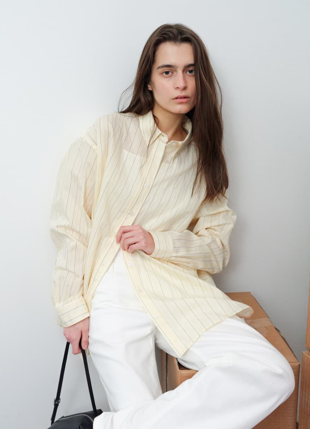 Fresh Stripe Over-Shirt - Butter Stripe