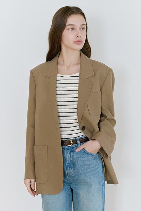 25N summer vintage linen jacket [C/BR]
