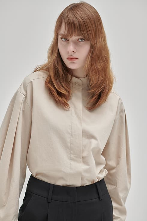 23WN winter high-neck volume blouse [2colors]