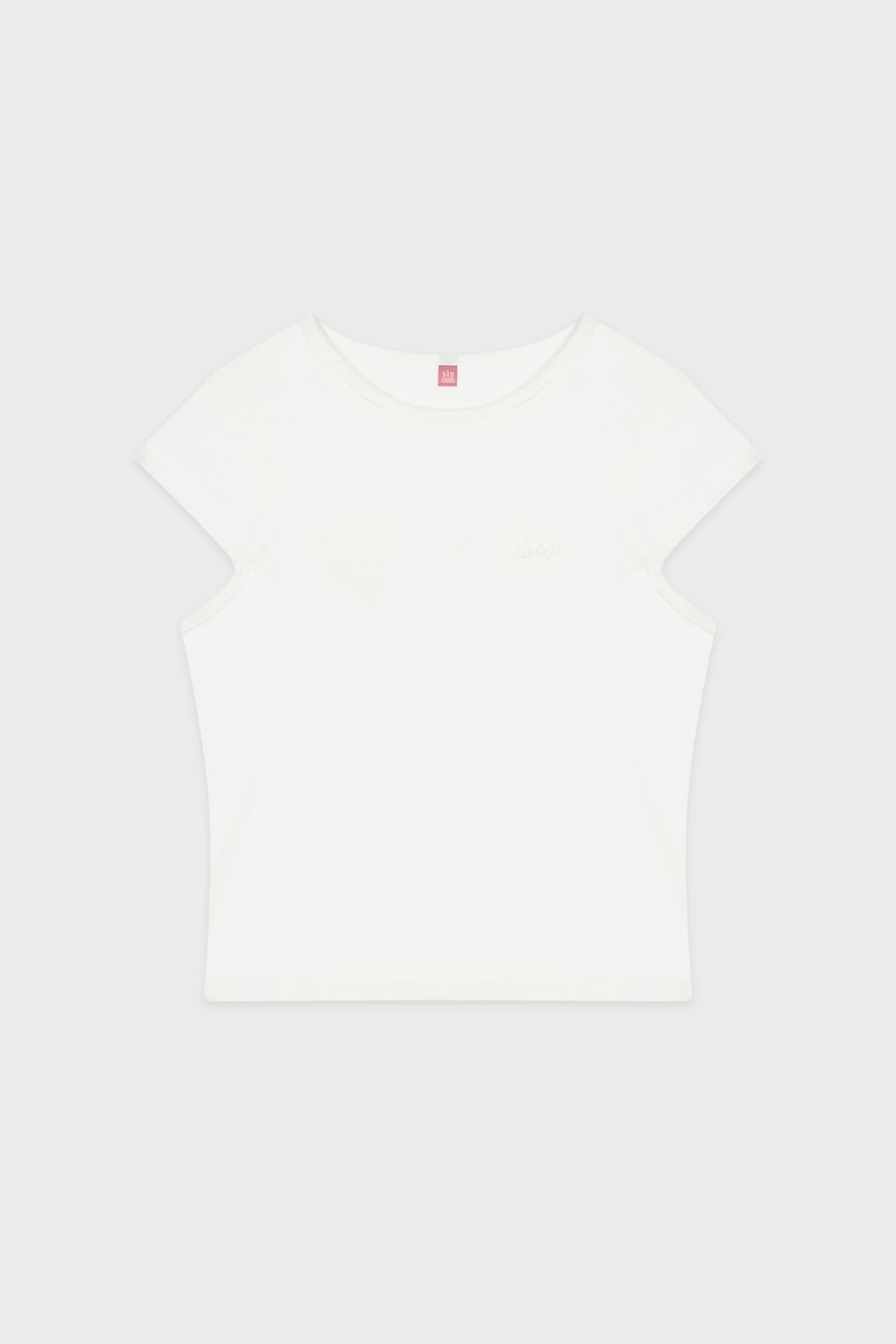 Logo Cap Sleeve T-shirt (White)