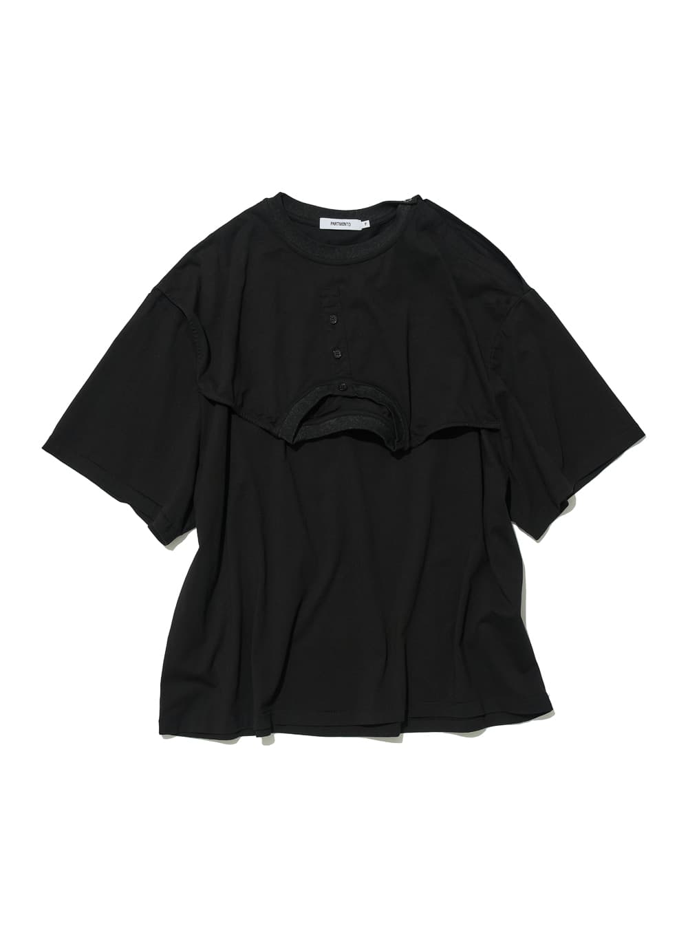 DECONSTRUCTED SHORT SLEEVE TEE_BLACK