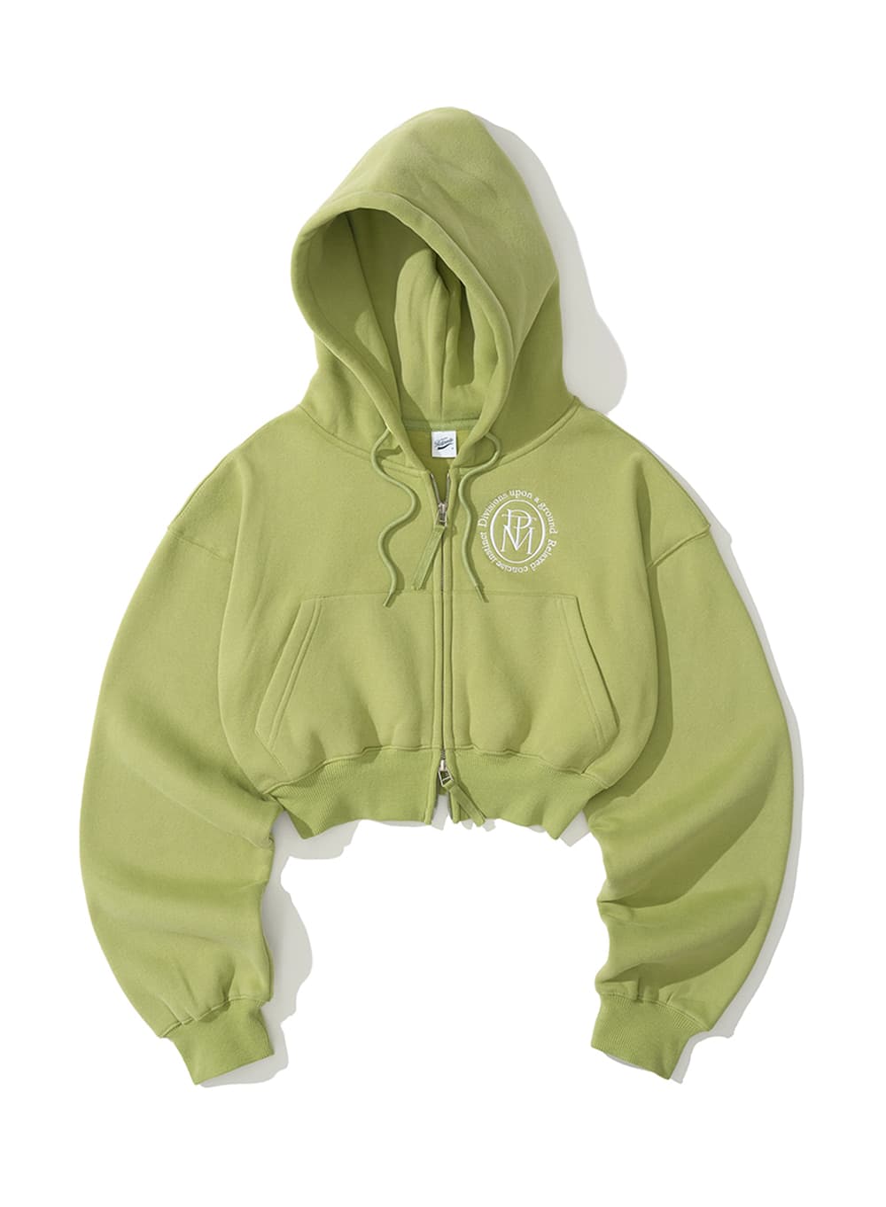 CLASSIC LOGO CROP HOODIE_LIGHT GREEN