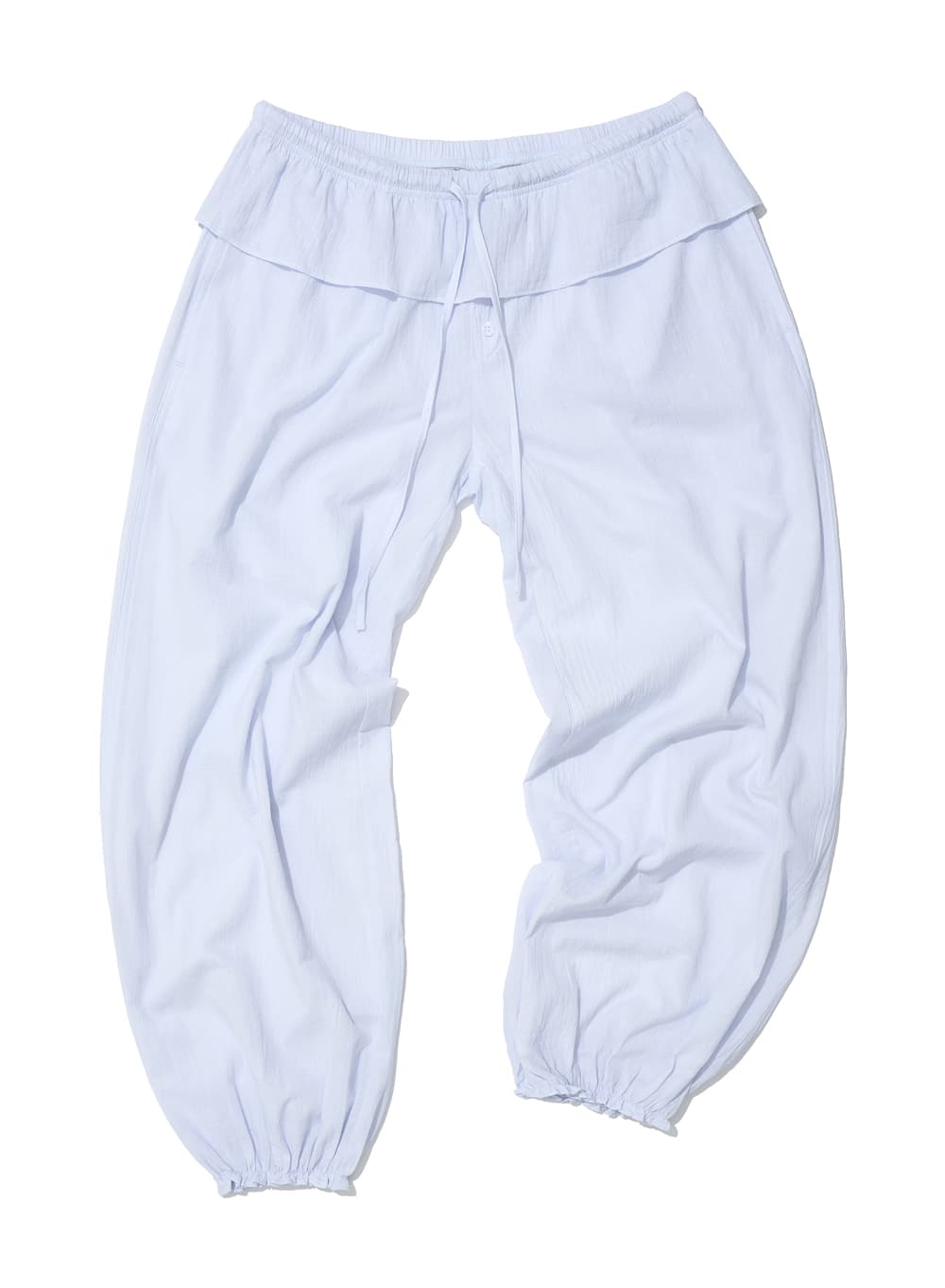 FRILL WAIST PUMPKIN PANTS_SKY
