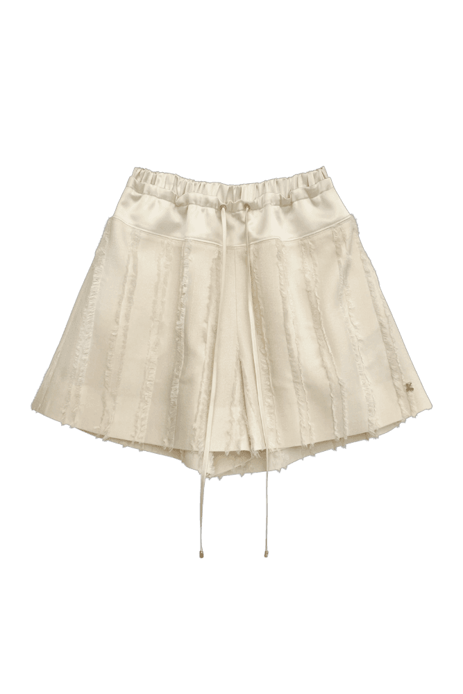 Satin Band Shorts (Beige)