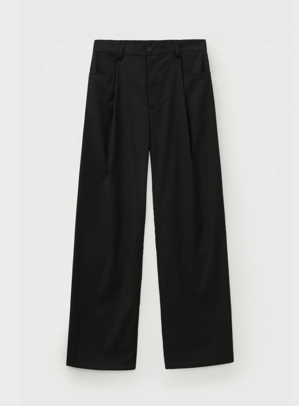 Classic One Tuck Easy Pants - Black