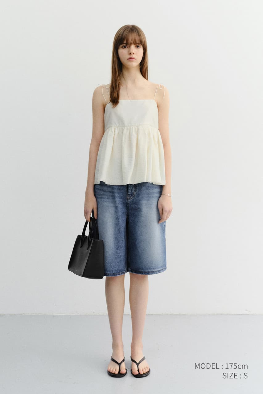 FLARED BUSTIER BLOUSE IVORY_UDBL6B230IV