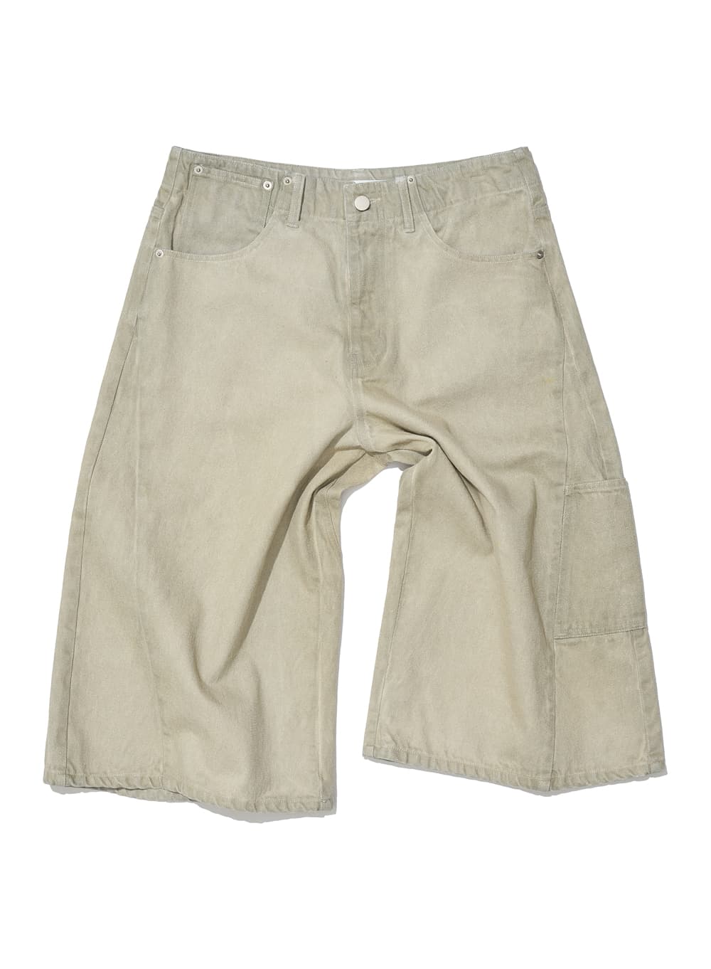 WASHED CARGO BERMUDA SHORTS_KHAKI BEIGE