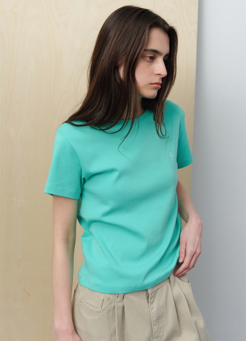 All-Day Cotton Rib T-shirt - Florida Mint