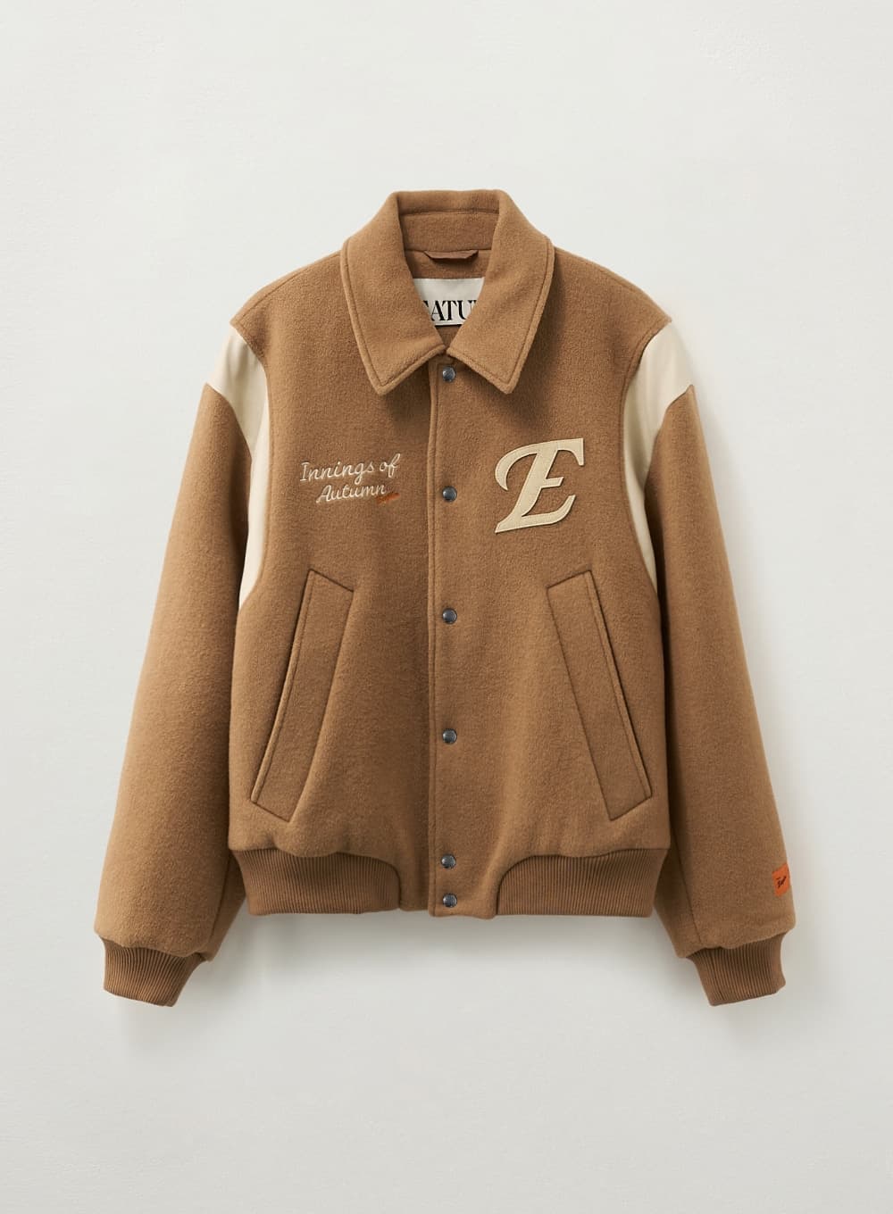 Satur x Hanwha Eagles Percy Wool Varsity Jacket - Brown