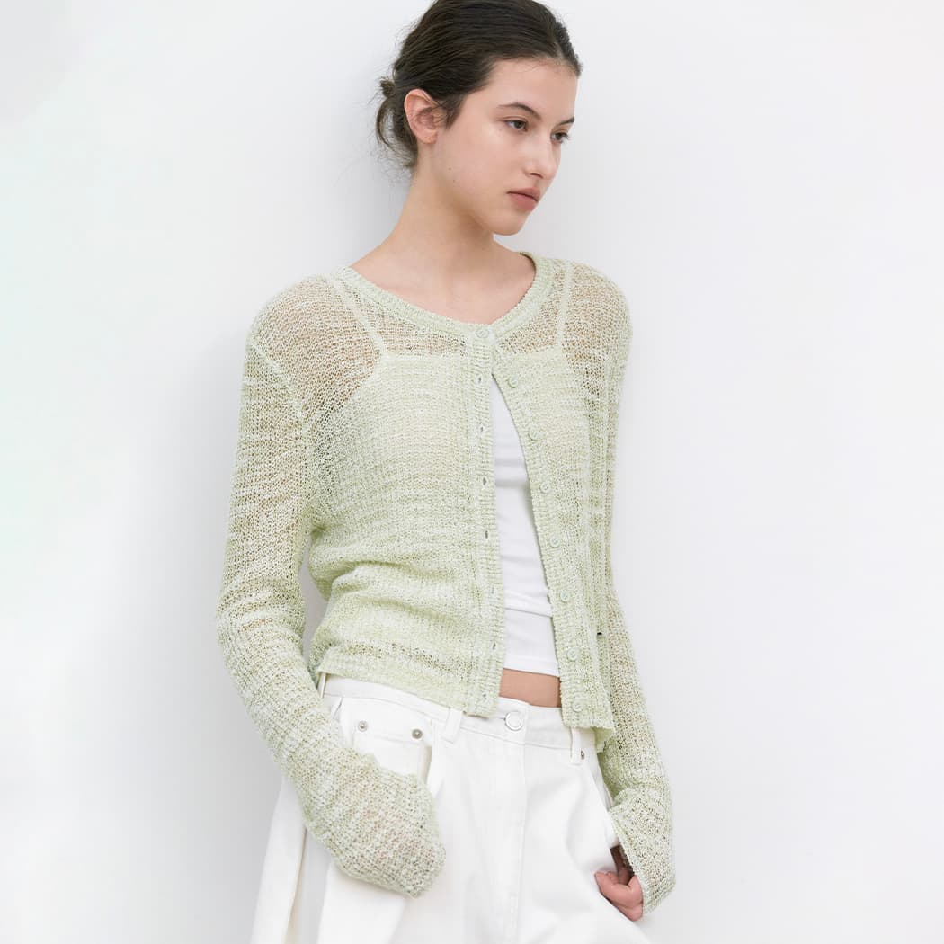 (CD-2263)SUMMER NET SLIM CARDIGAN