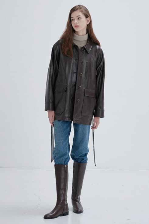 23FN leather safari jacket [2colors]