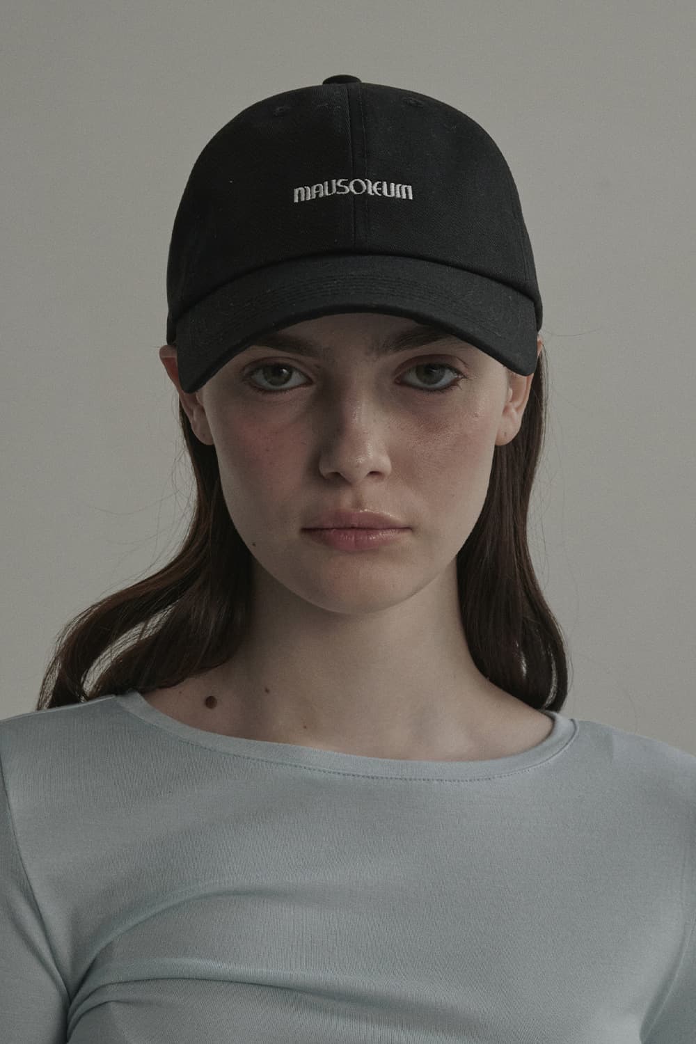 Logo Embroidered Cap - Black,Beige,Sky Blue