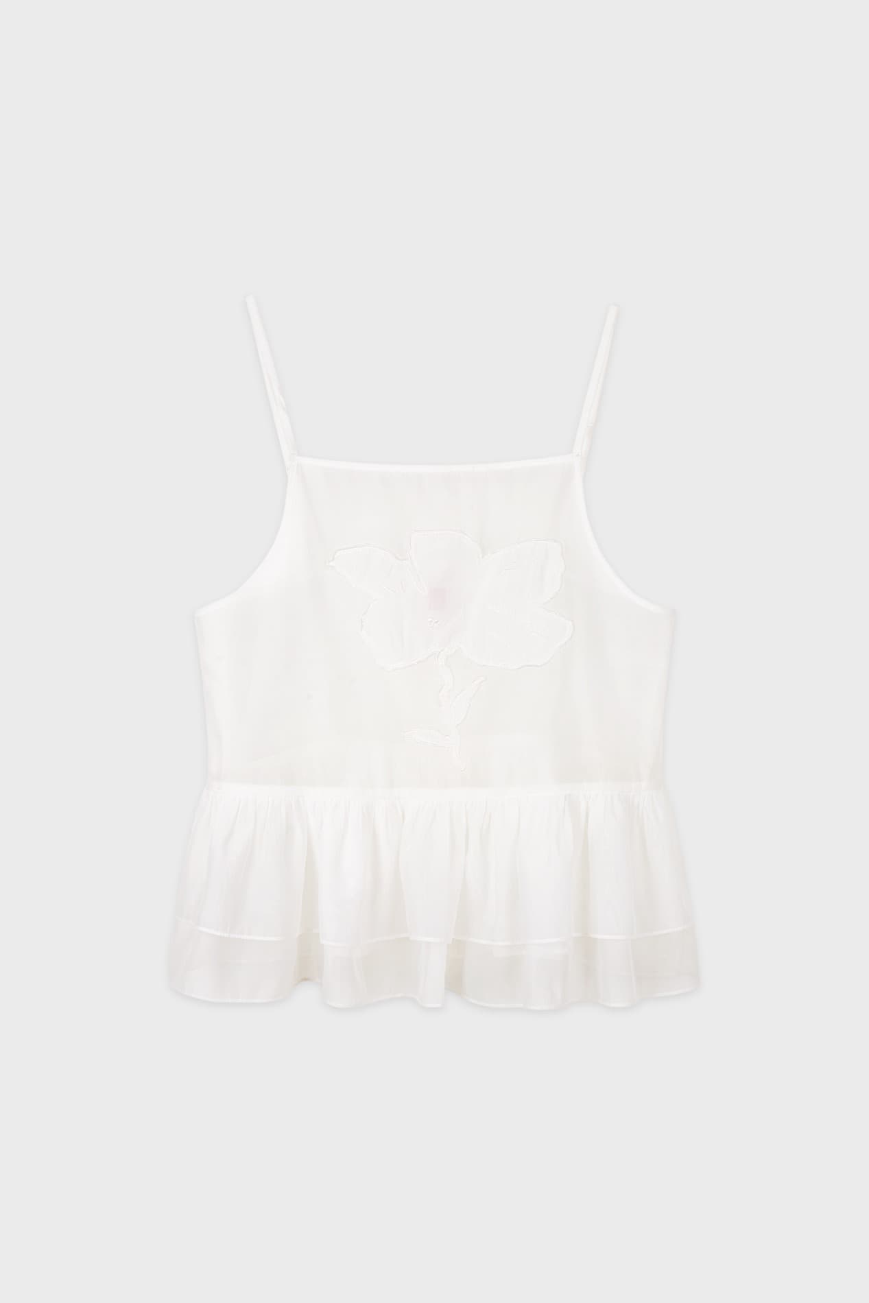 Flower Veil Blouse (White)