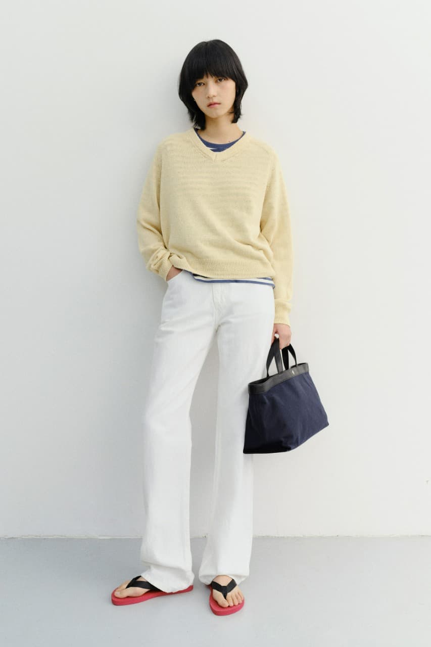 RELAXED SUMMER DENIM PANTS OFF WHITE_UDPA6B223OW