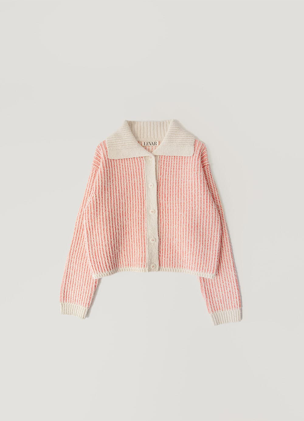 Tucking Reversible Knit Cardigan - Orange