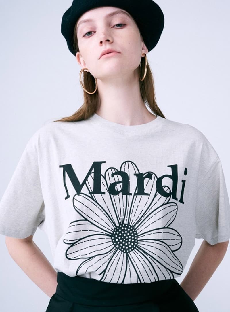 TSHIRT FLOWERMARDI_OATMEAL BLACK