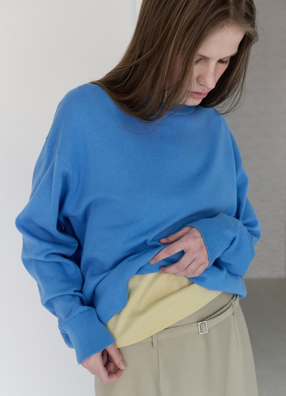 All-Day Cotton Round Knit - Harbor Blue