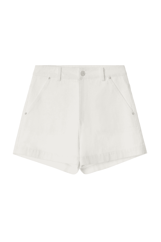 Essential Denim Shorts (White)