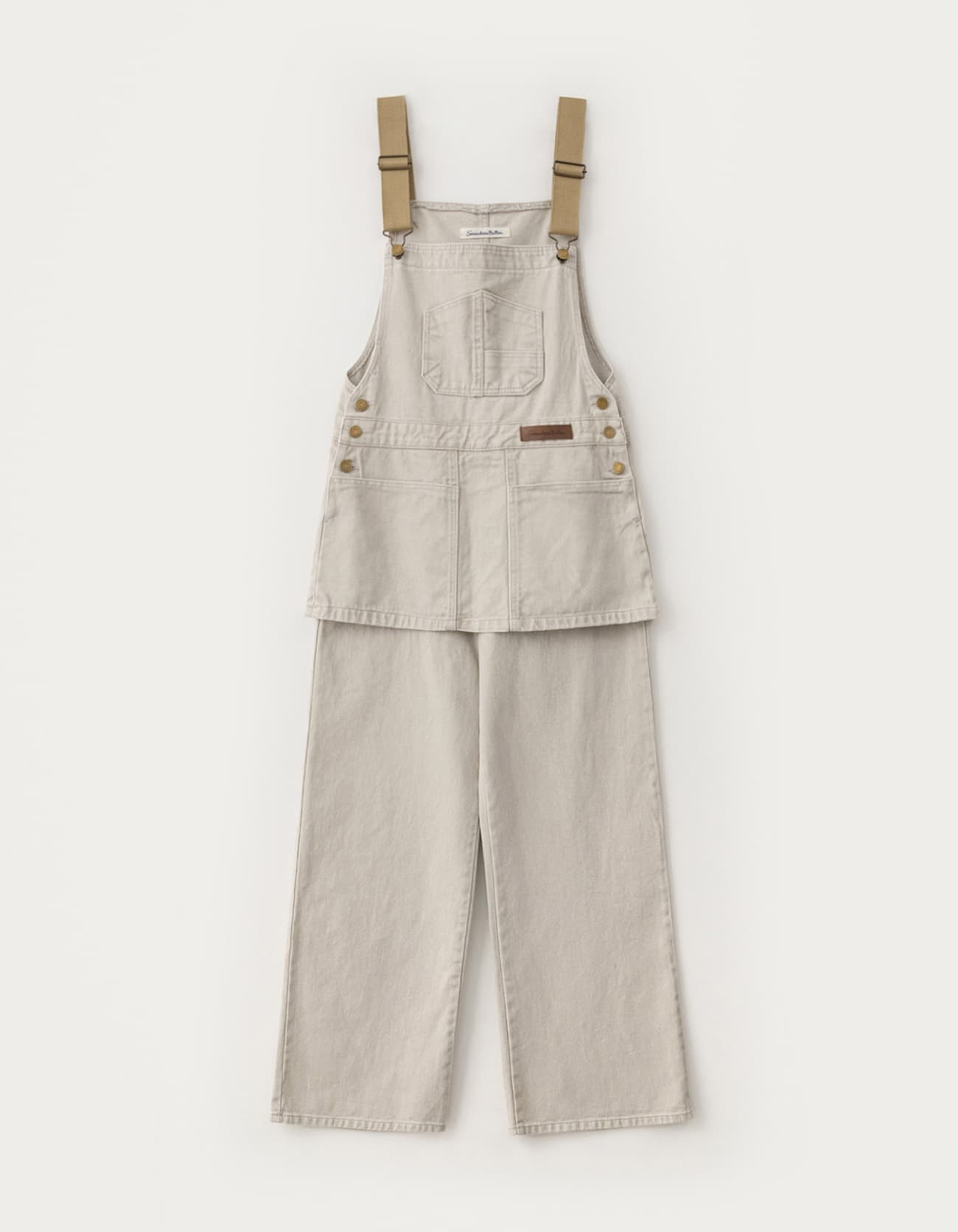 Vintage Combi Cotton Overall - Oat Beige