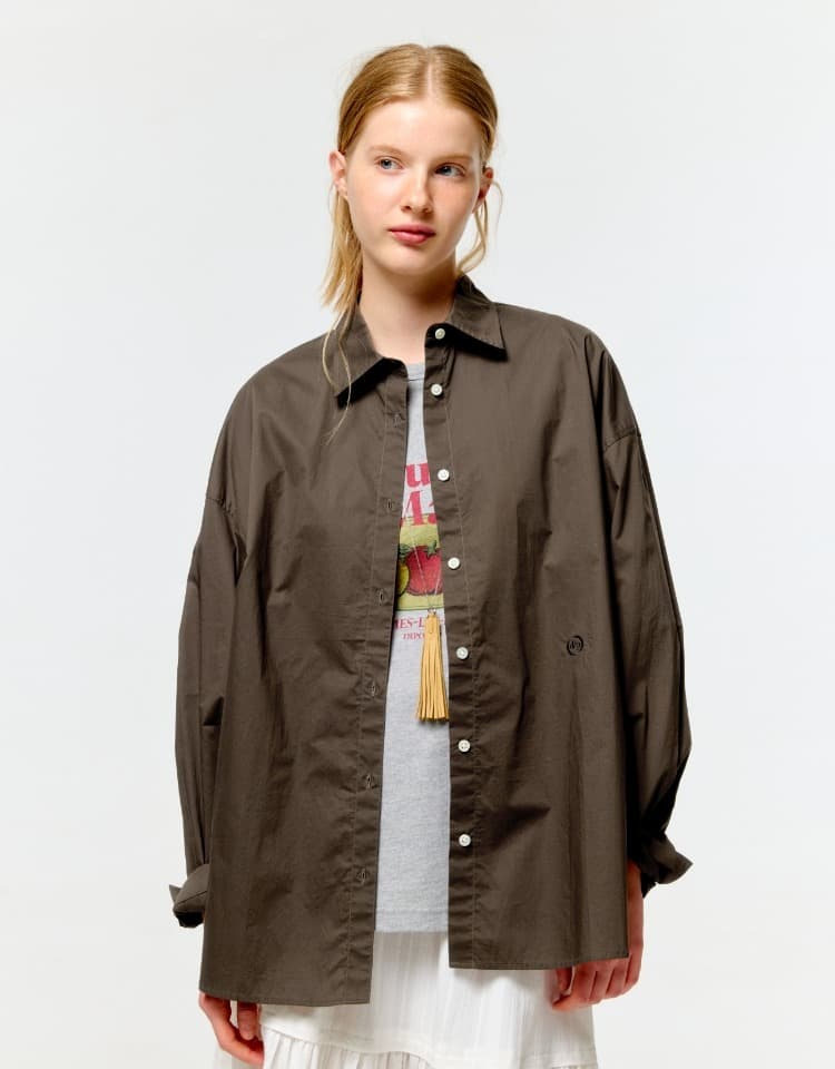 oversized shirts - brown