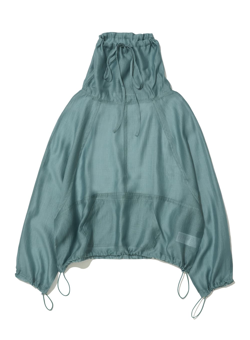 SHEER ANORAK CREWNECK_DUSTY MINT