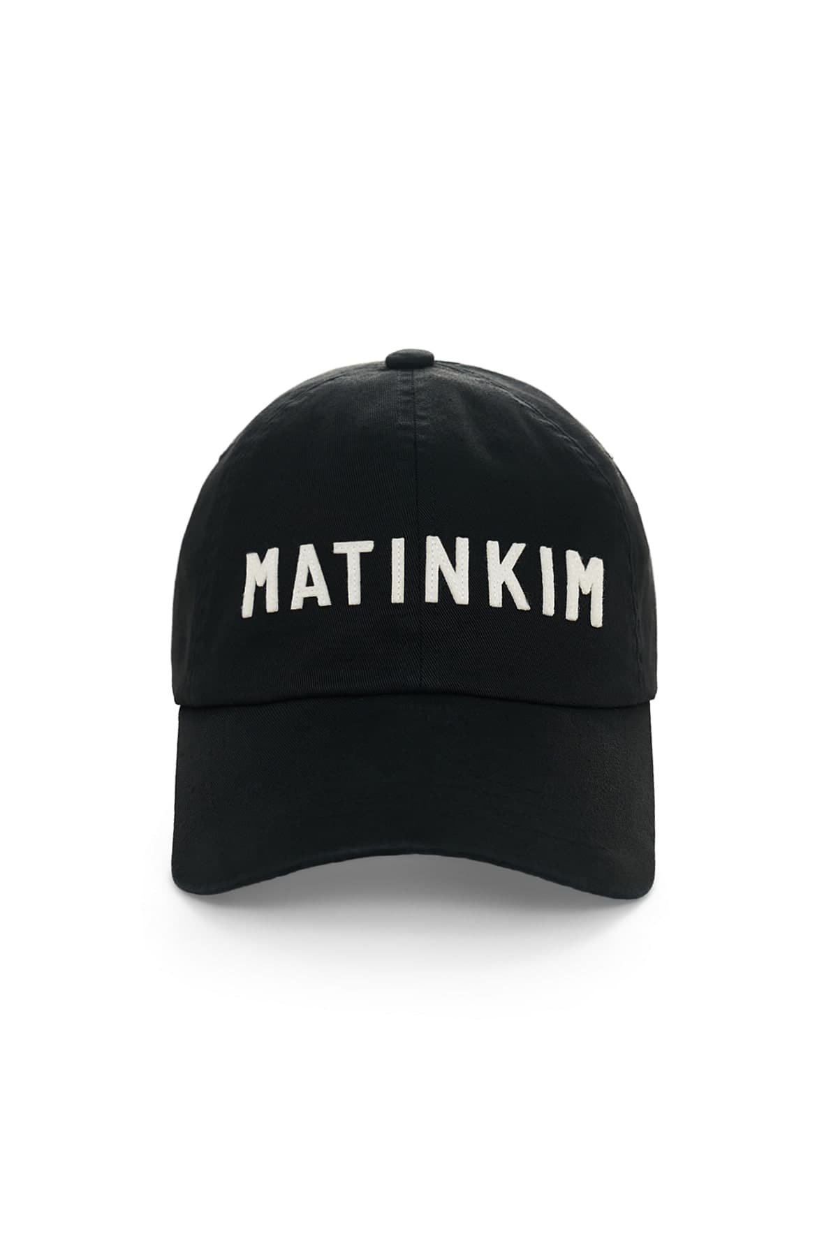 APPLIQUE FELT LOGO BALL CAP IN BLACK