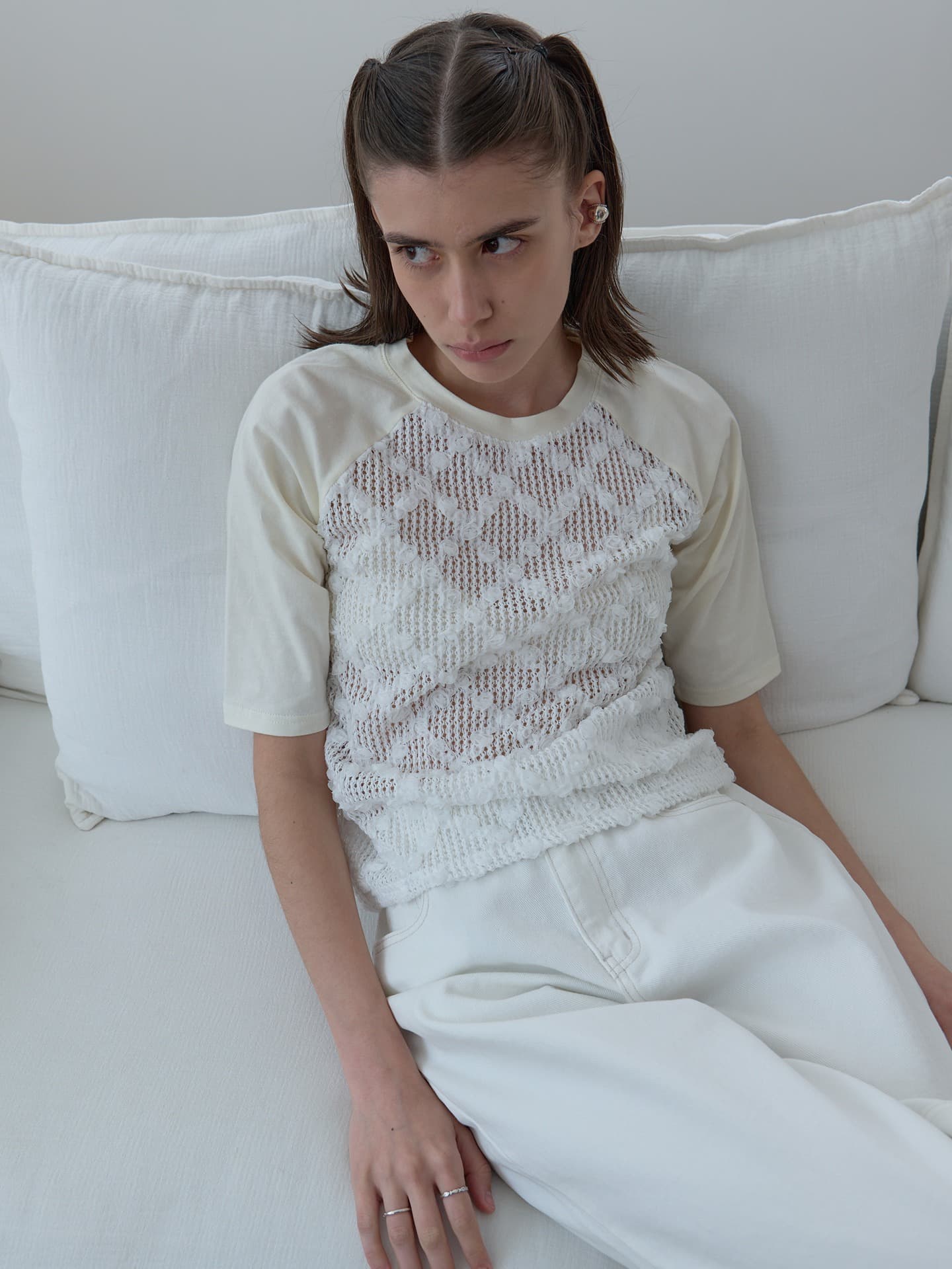 ROSE LACE RAGLAN T-SHIRT_WHITE