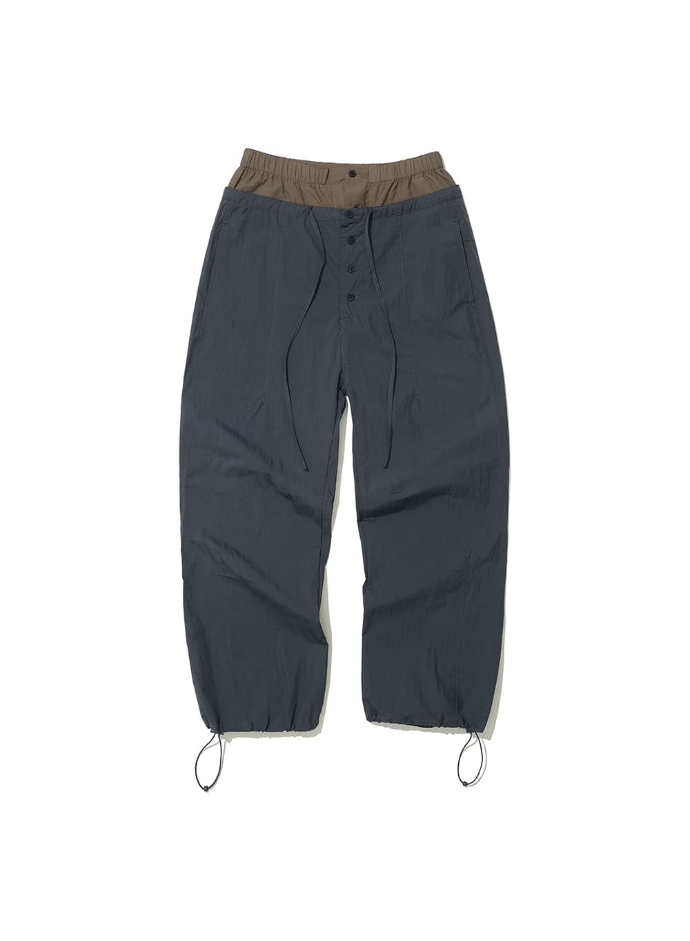 DOUBLE WAIST PARACHUTE PANTS_NAVY
