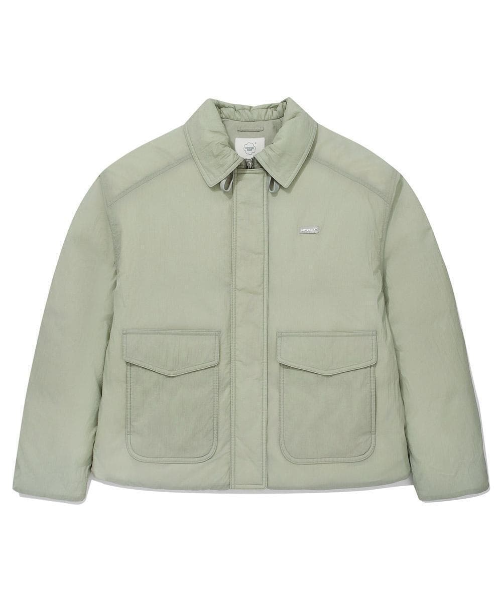 RDS 우먼 논퀼팅 셔링 카라 다운 Sage Green