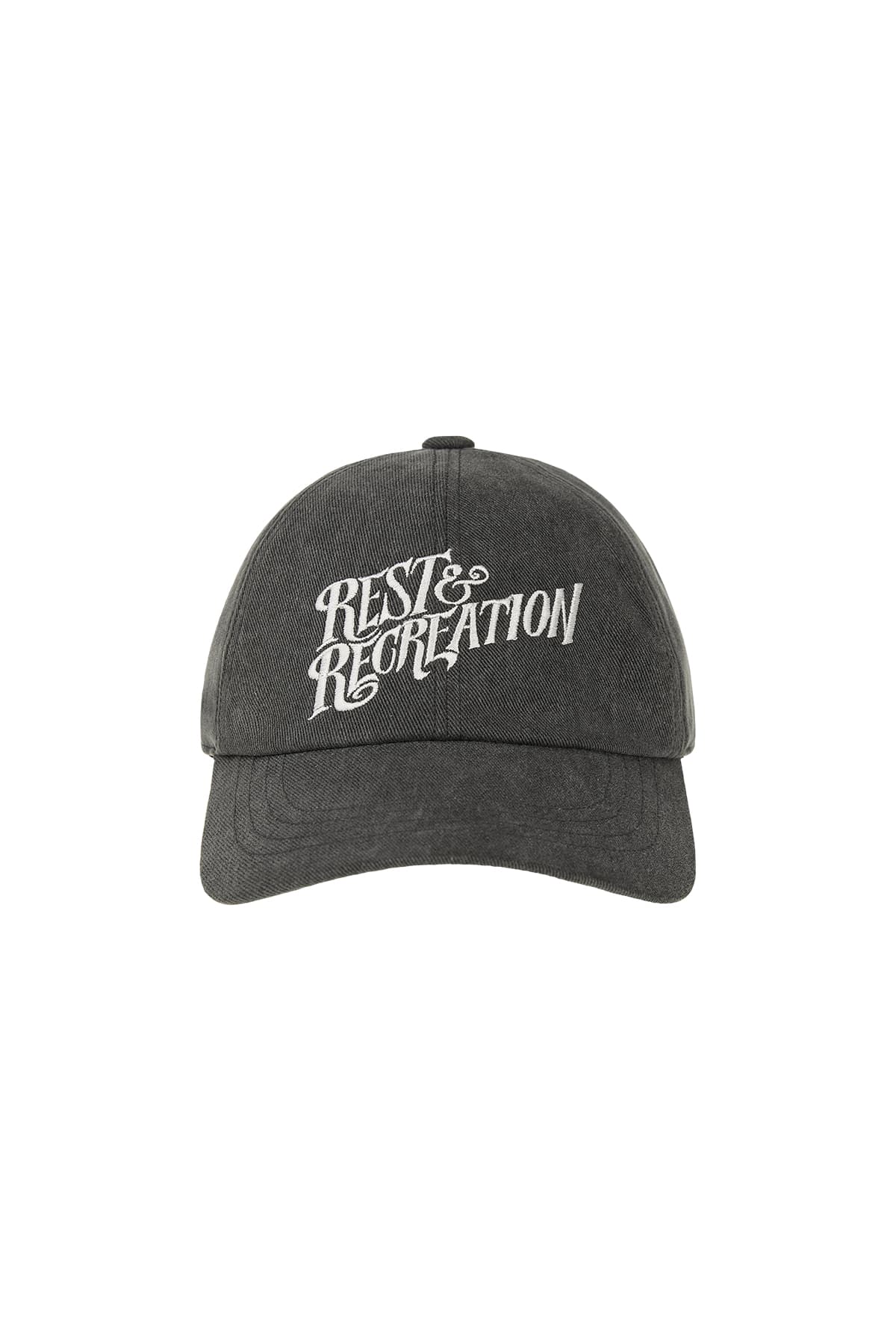 WAVE LOGO WASHING BALL CAP - CHARCOAL
